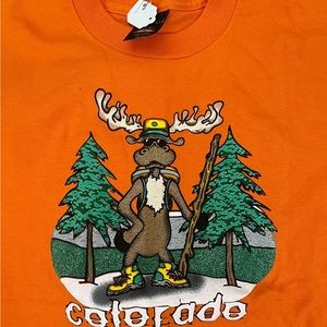 Kids Unisex Orange Colorado Moose Tshirt - NWT